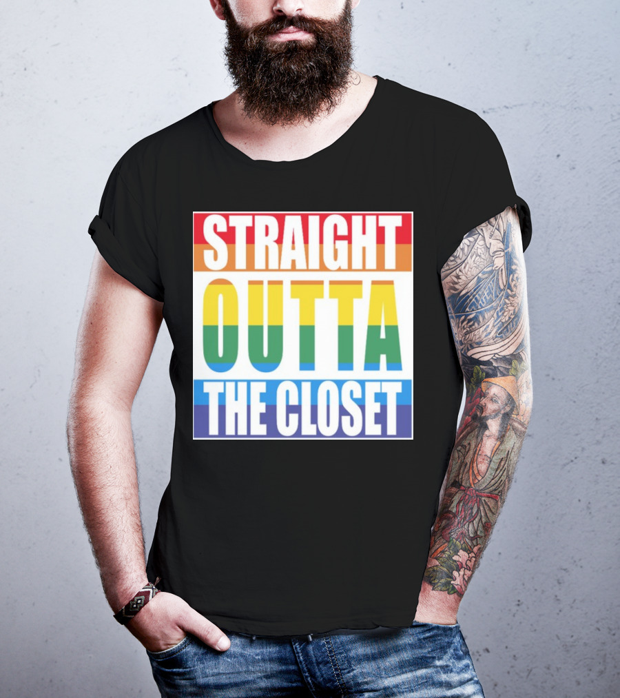 Noah Schnapp Straight Outta The Closet Rainbow T-Shirt