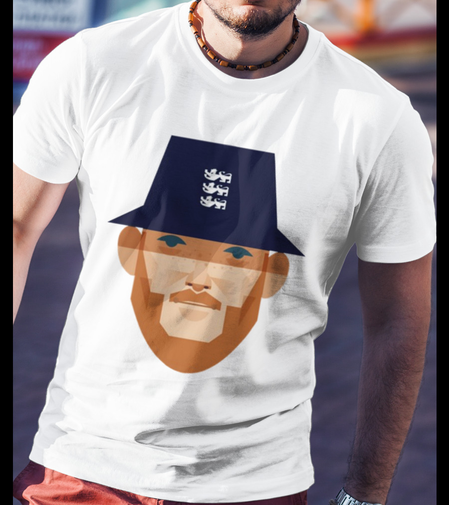 Stanley Chow Ben Stokes England Cricket Hat Three Lions T-Shirt