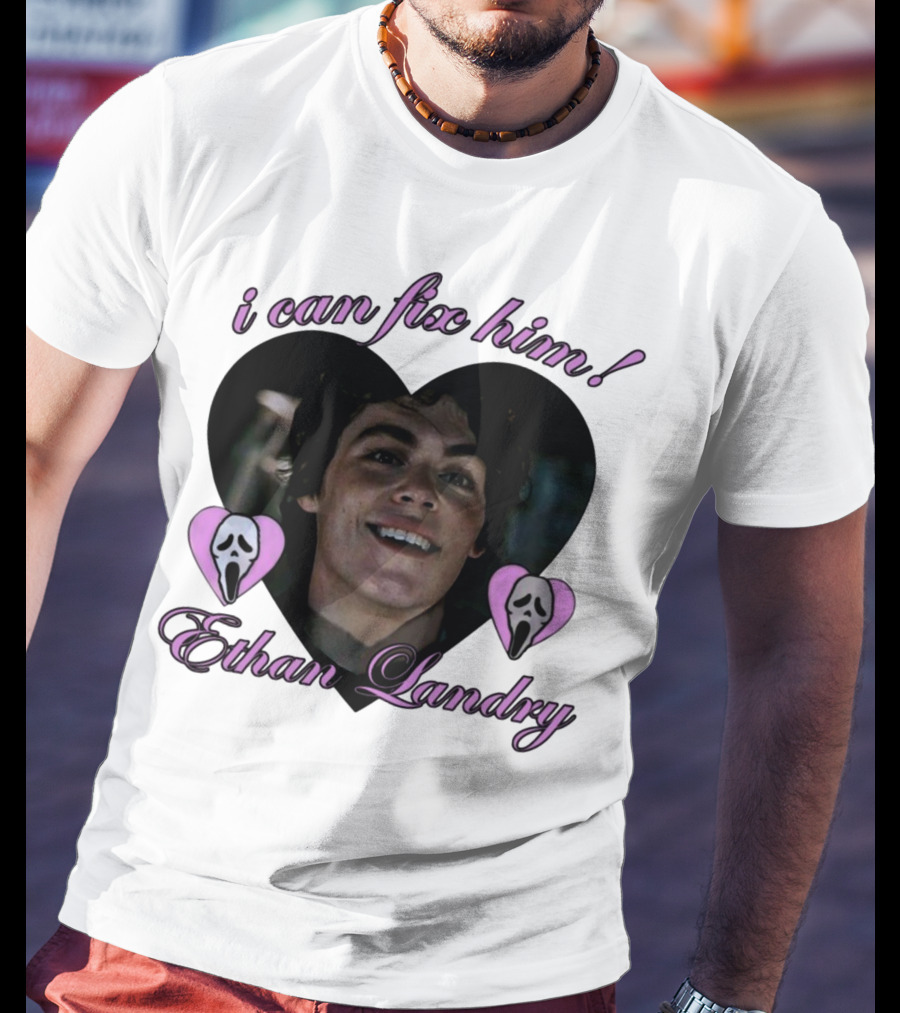 I Can Fix Him Ethan Landry Heart Scream Mask T-Shirt