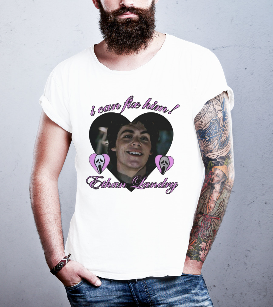 I Can Fix Him Ethan Landry Heart Scream Mask T-Shirt