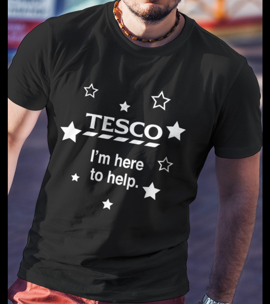 TESCO I'm Here To Help Stars T-Shirt