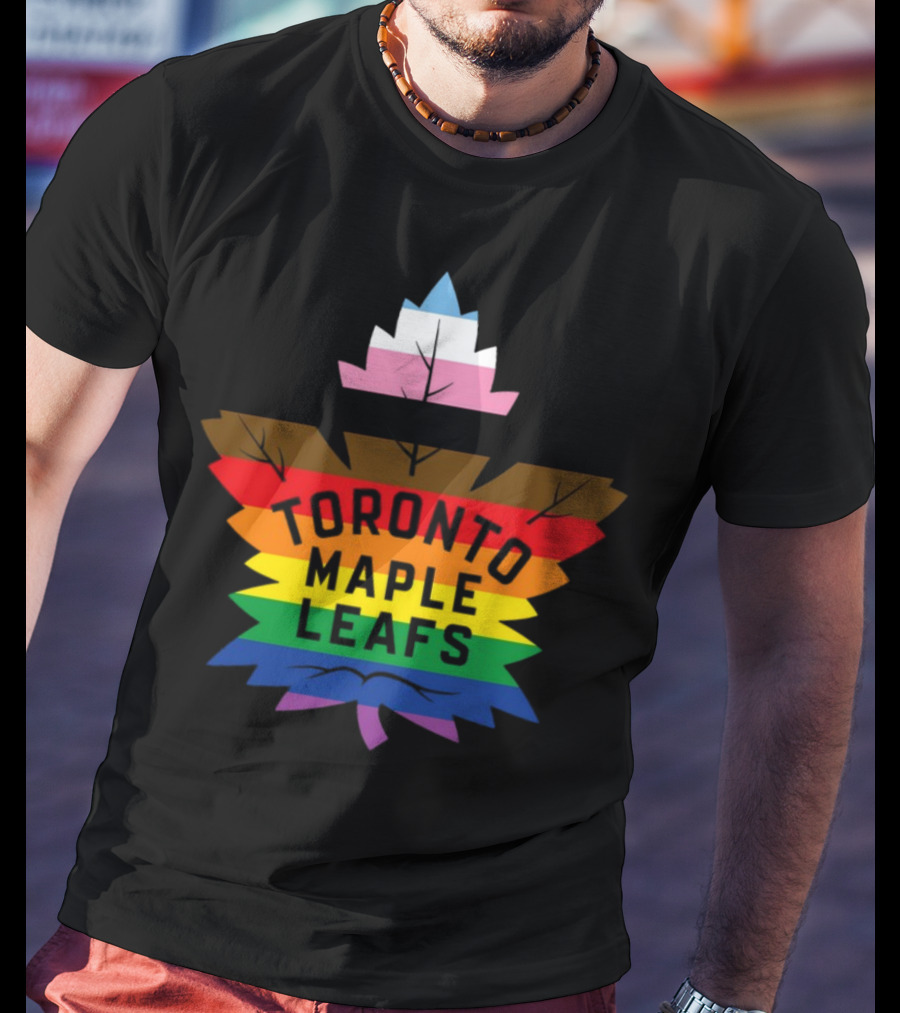Toronto Maple Leafs Pride Leaf Logo Love All Hate None T-Shirt
