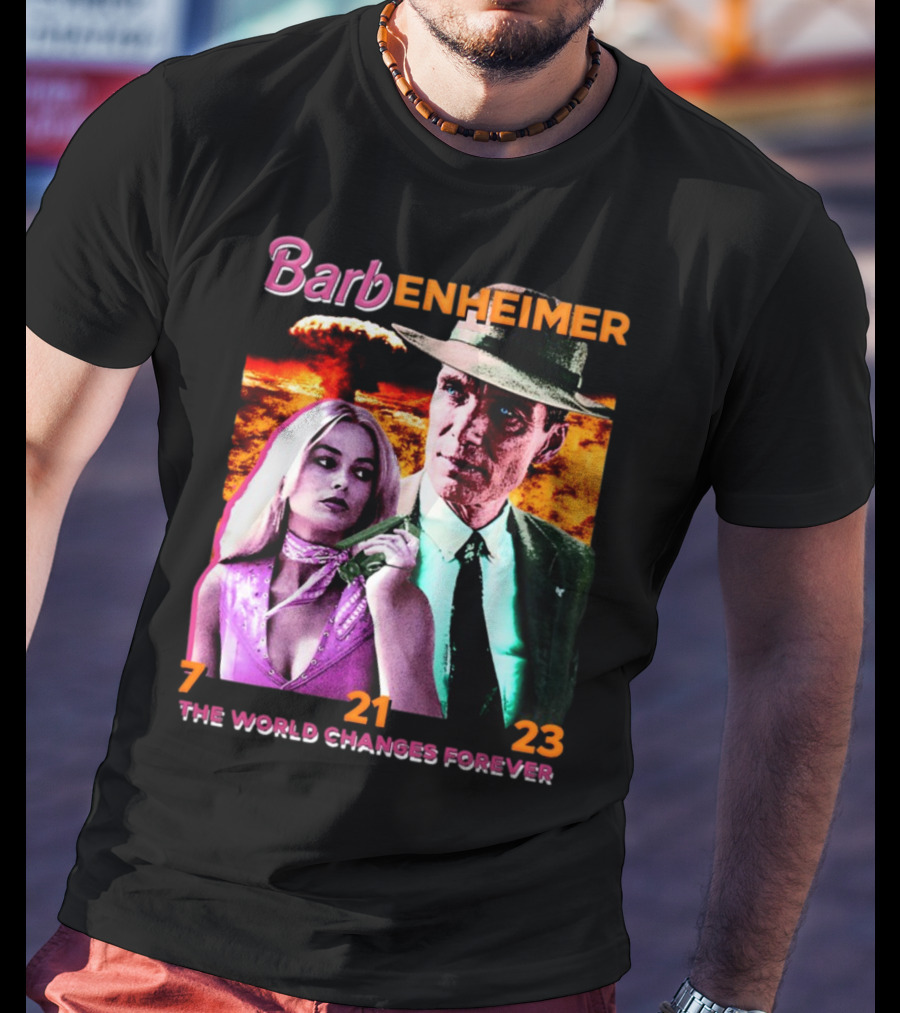 Barbenheimer The World Changes Forever 7 21 23 T-Shirt
