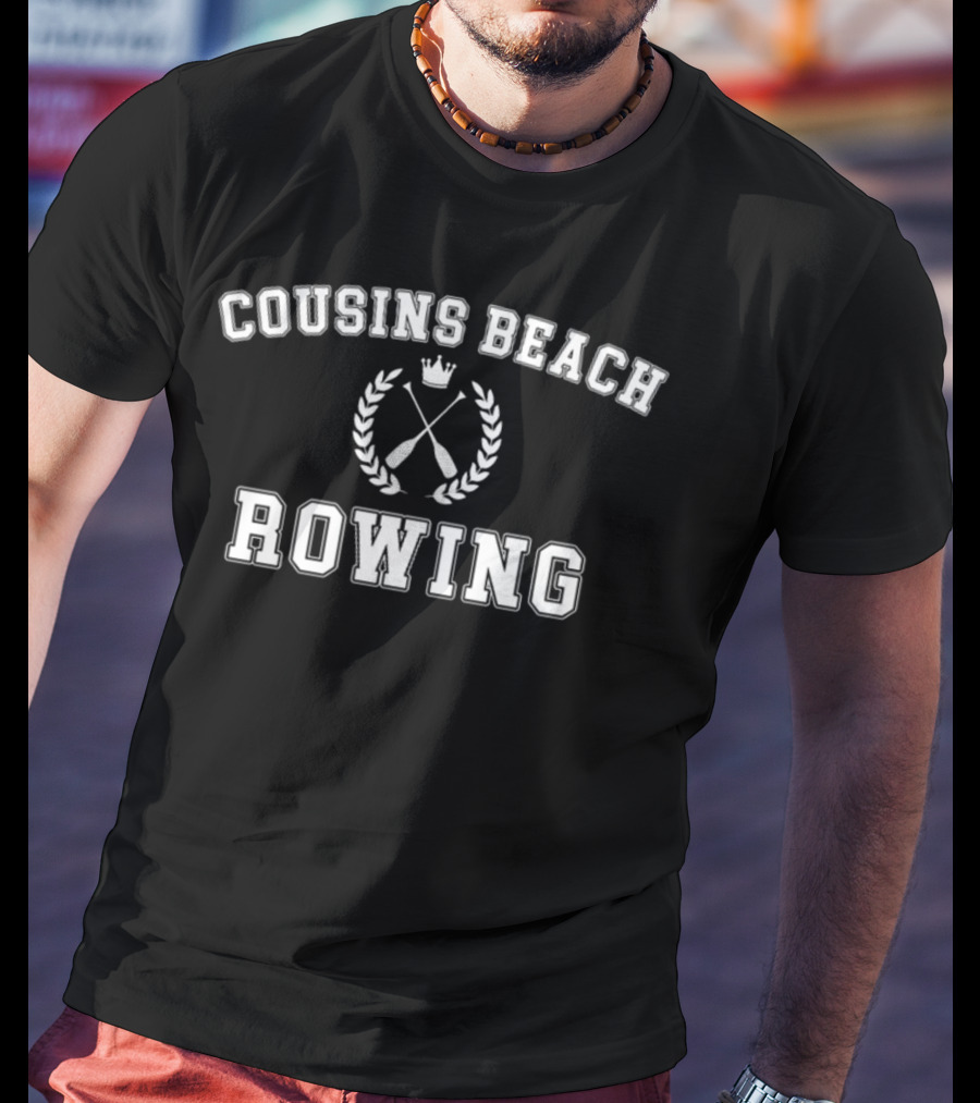Cousins Beach Rowing Laurel Oars Crown T-Shirt