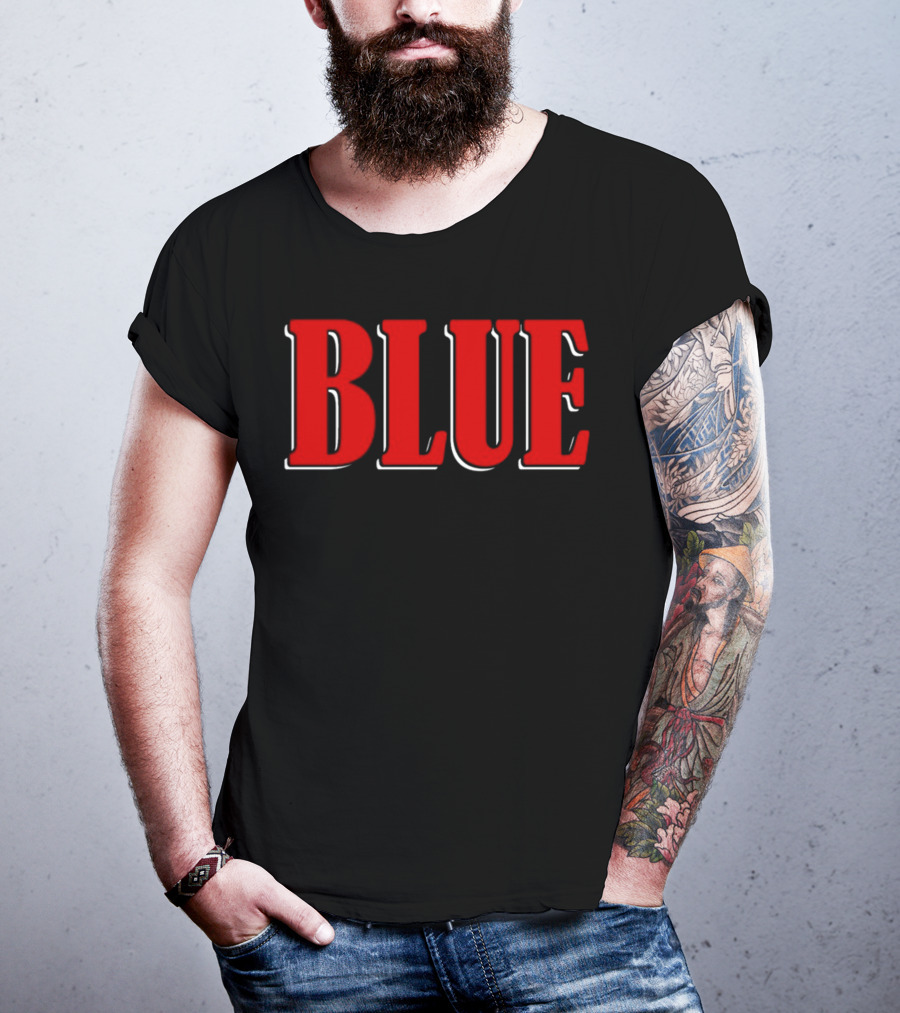 G Perico Blue Red Block Text T-Shirt
