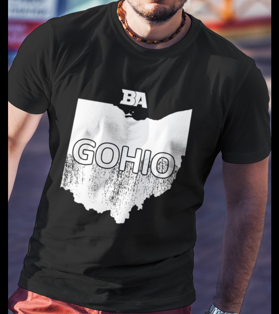 BA GOHIO Ohio Map T-Shirt