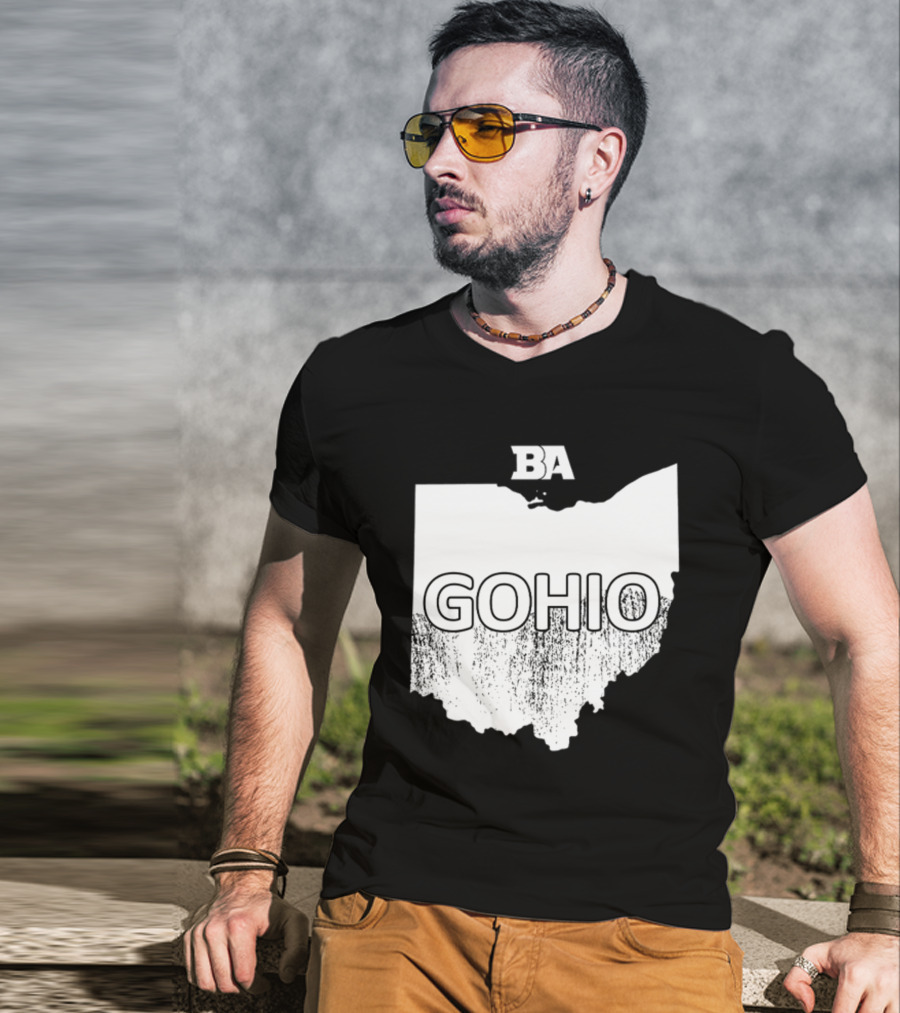 BA GOHIO Ohio Map T-Shirt