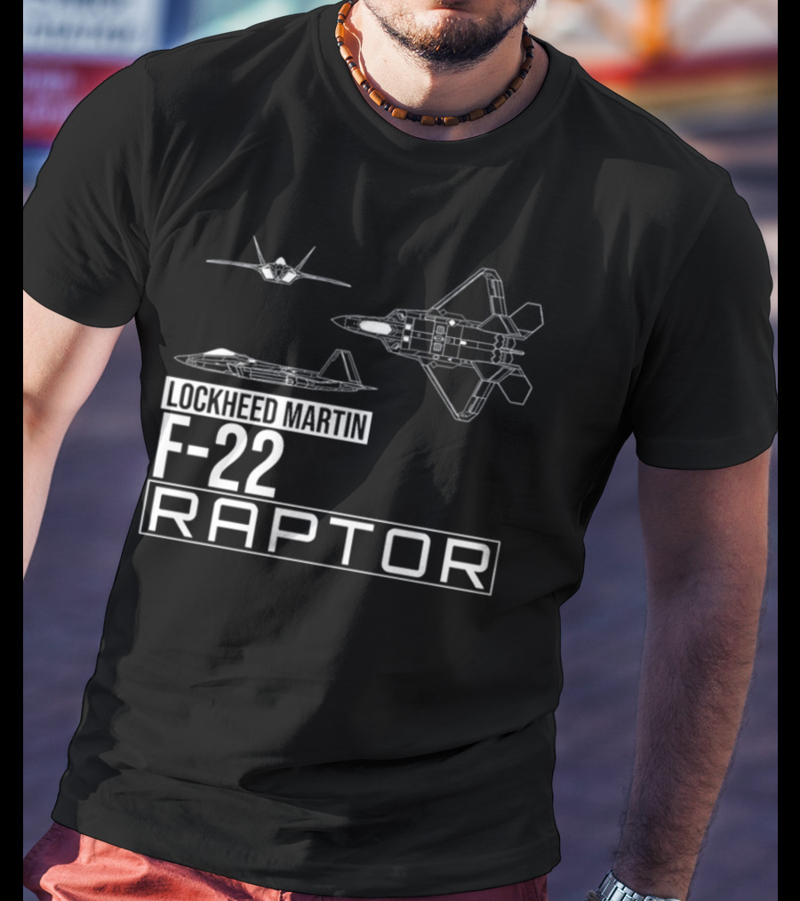 Lockheed Martin F-22 Raptor Detailed Aircraft Diagrams T-Shirt