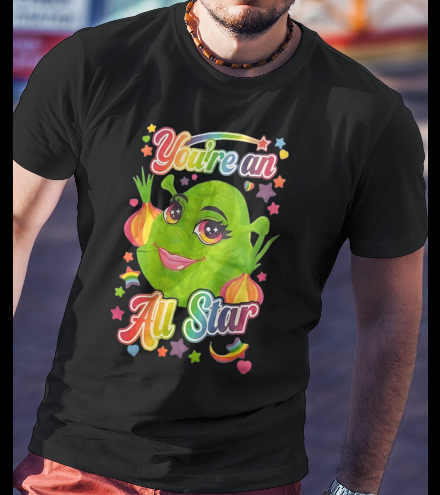 You're An All Star Shrek Rainbow Emojis T-Shirt