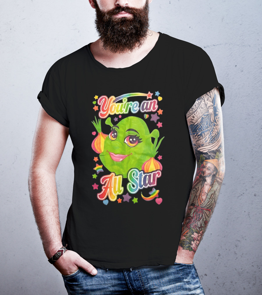 You're An All Star Shrek Rainbow Emojis T-Shirt