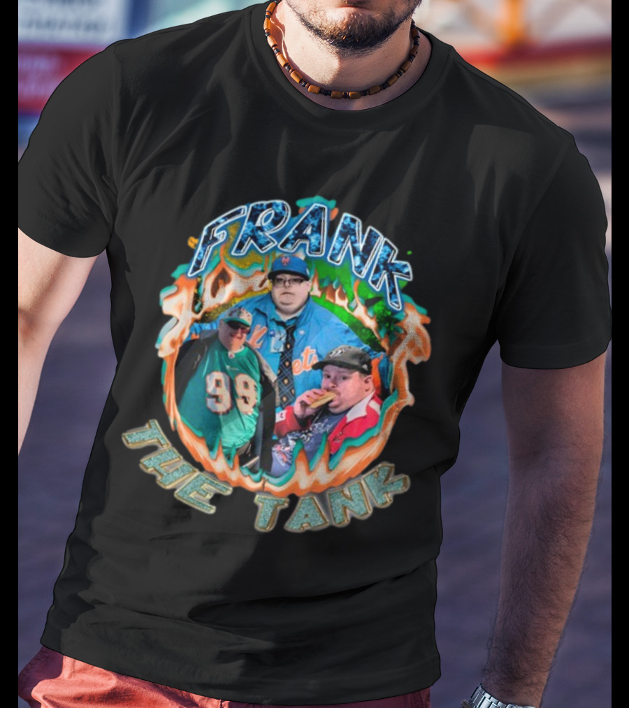Frank The Tank With Flaming Background And Outfits T-Shirt