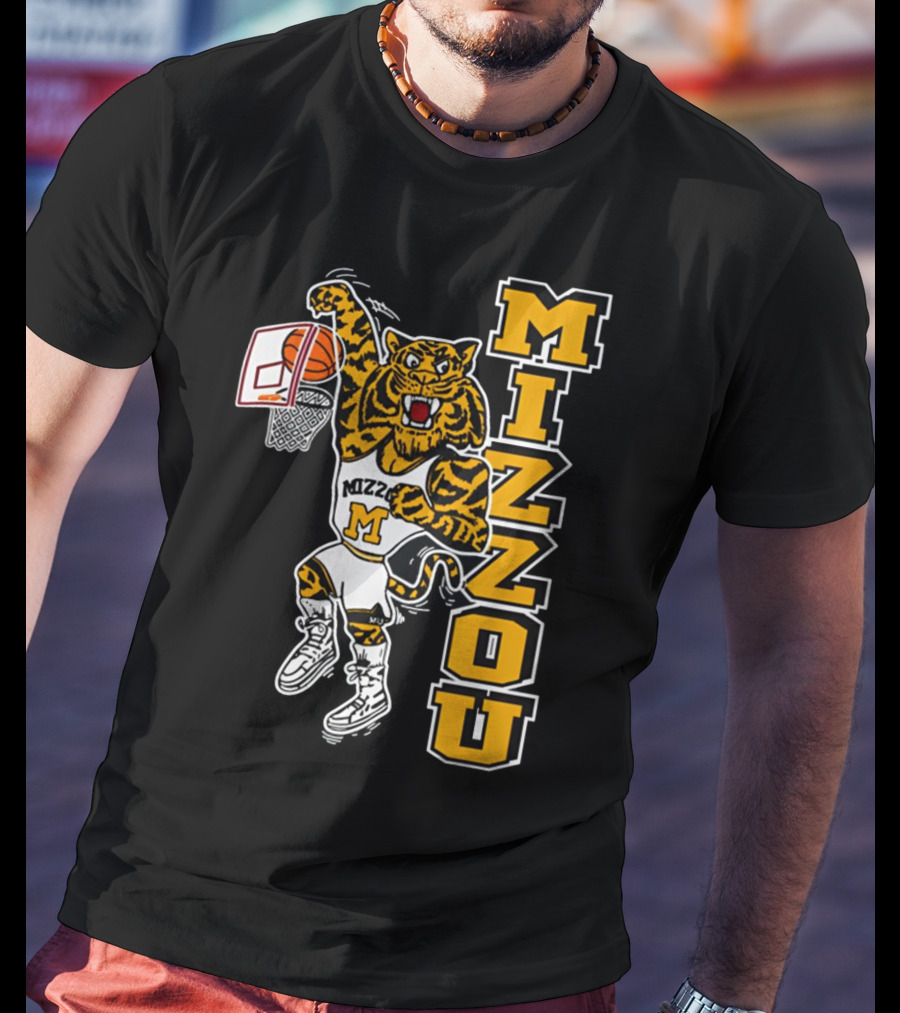 Mizzou Missouri Tiger Basketball Slam Dunk T-Shirt