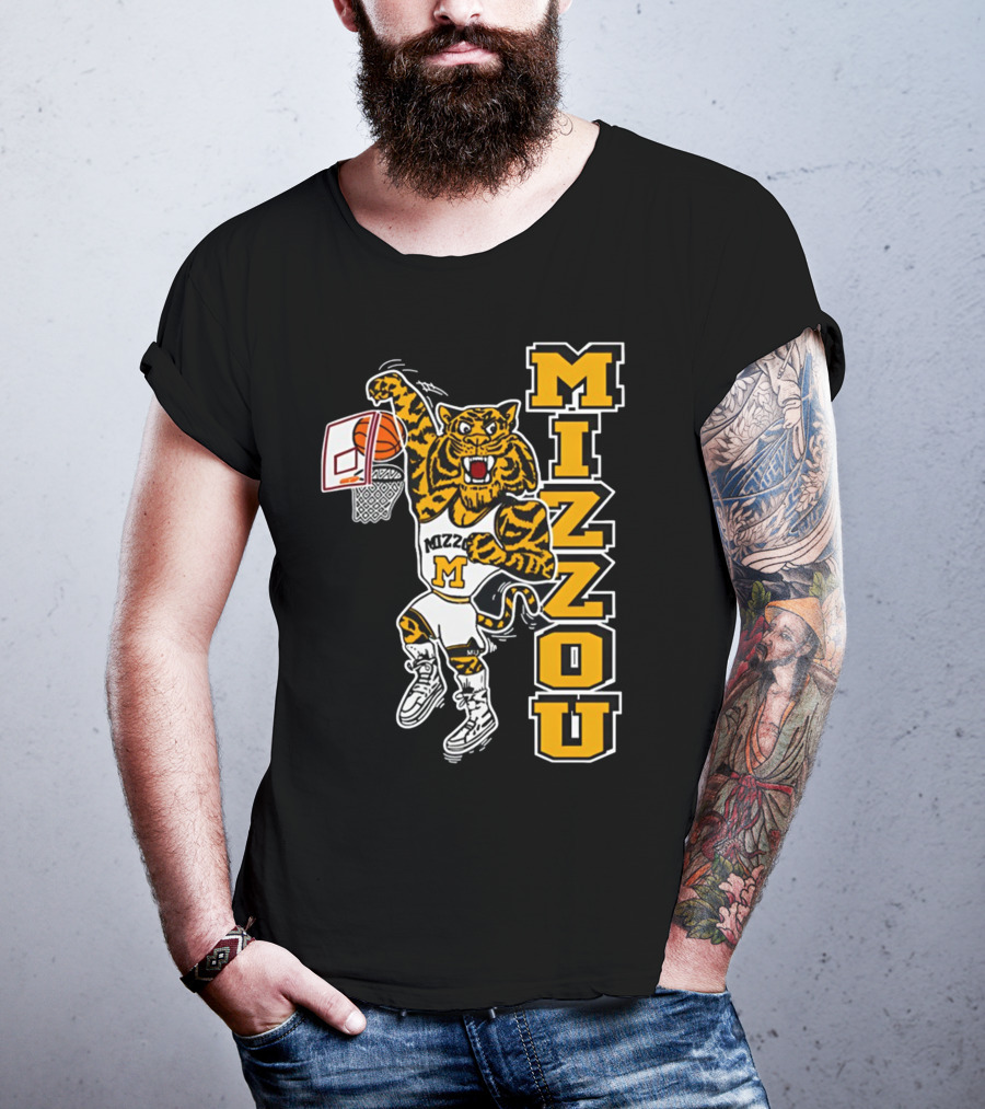 Mizzou Missouri Tiger Basketball Slam Dunk T-Shirt