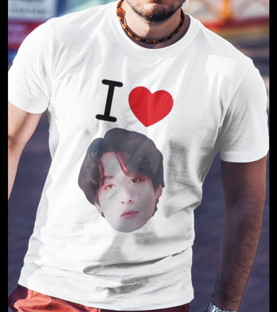 Connor Price I Love Jungkook BTS Face Heart T-Shirt