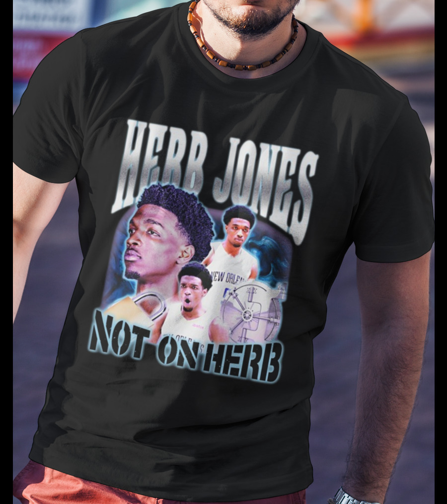 Herb Jones Not On Herb New Orleans Basketball Player Collage T-Shirt
