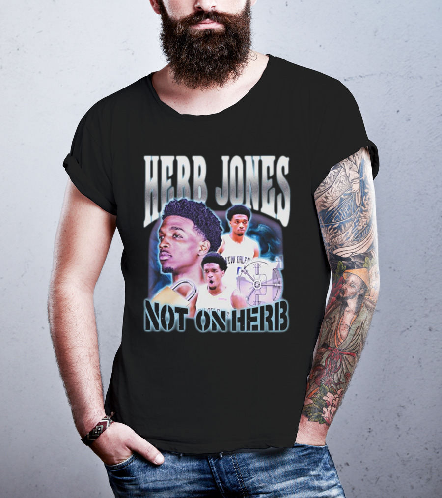 Herb Jones Not On Herb New Orleans Basketball Player Collage T-Shirt