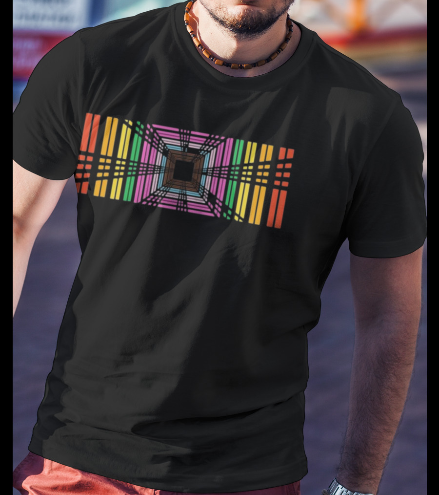 Plaid Pride Rainbow Geometric Grid T-Shirt