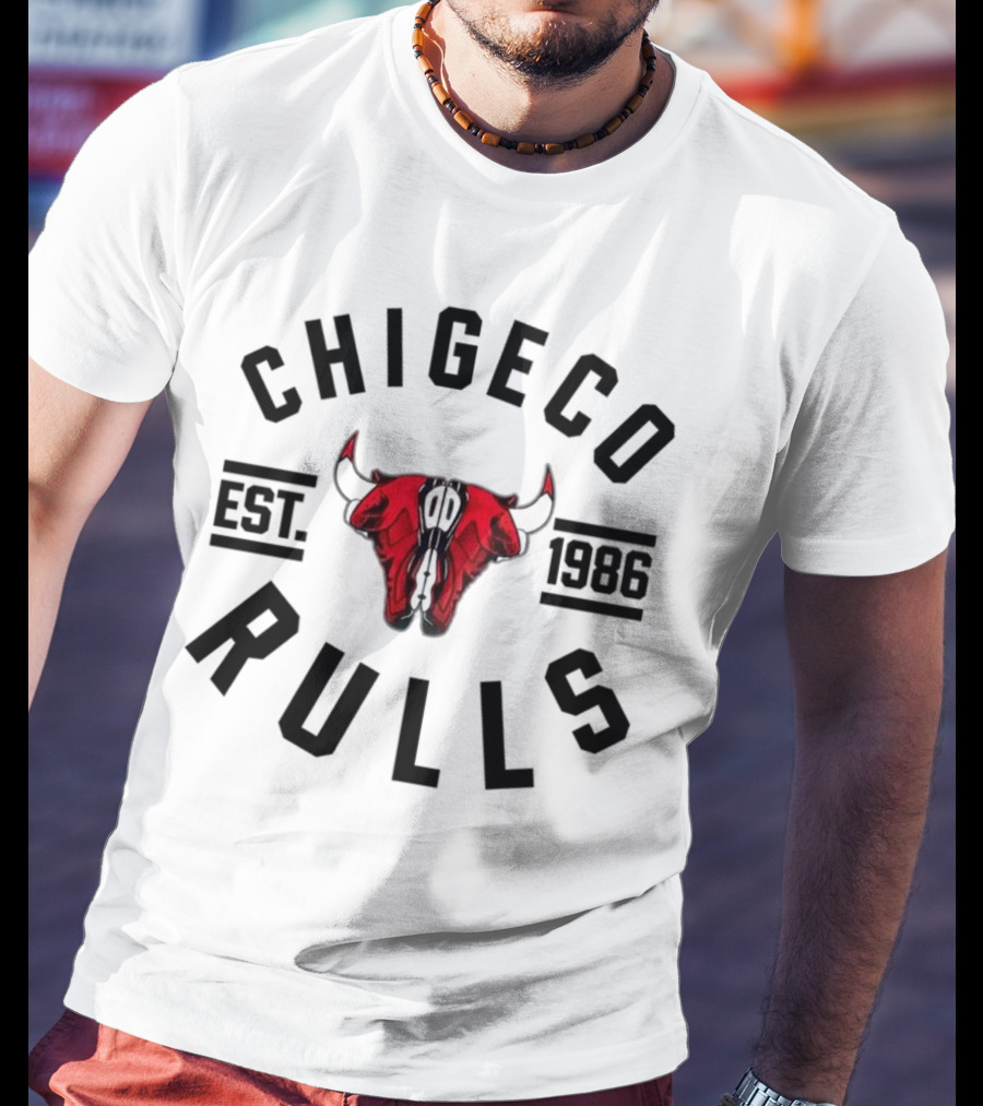 Chigeco Rulls Est 1986 Bull T-Shirt