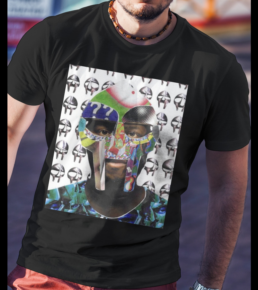 Ian Woods MF Doom Collage Mask T-Shirt