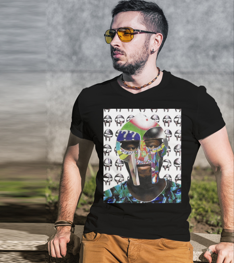 Ian Woods MF Doom Collage Mask T-Shirt