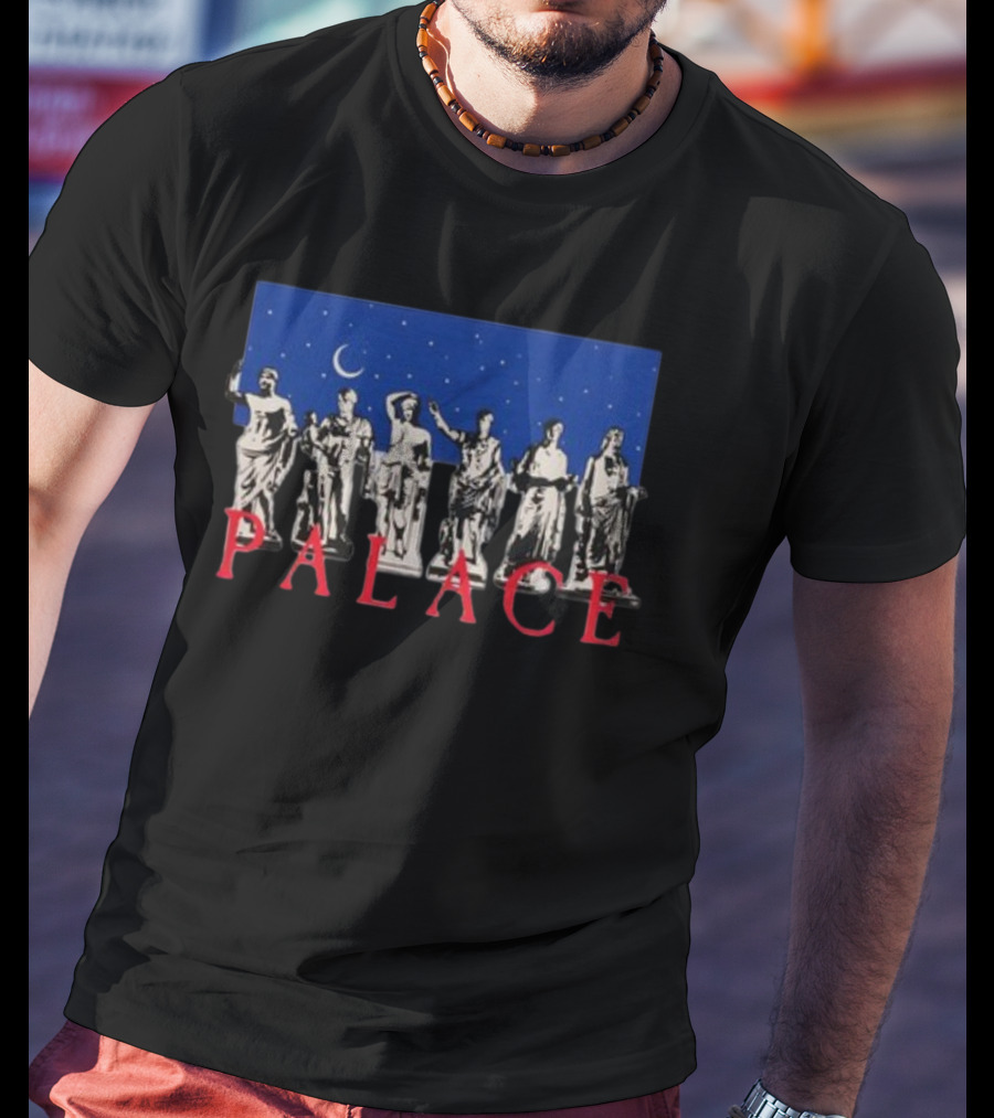 Palace Skateboards Greek Statue Moonlit Night Sky T-Shirt
