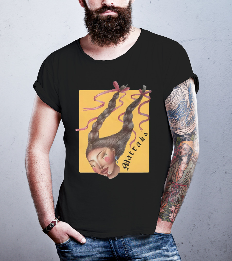Matraka Braided Hair Art With Golden Background T-Shirt