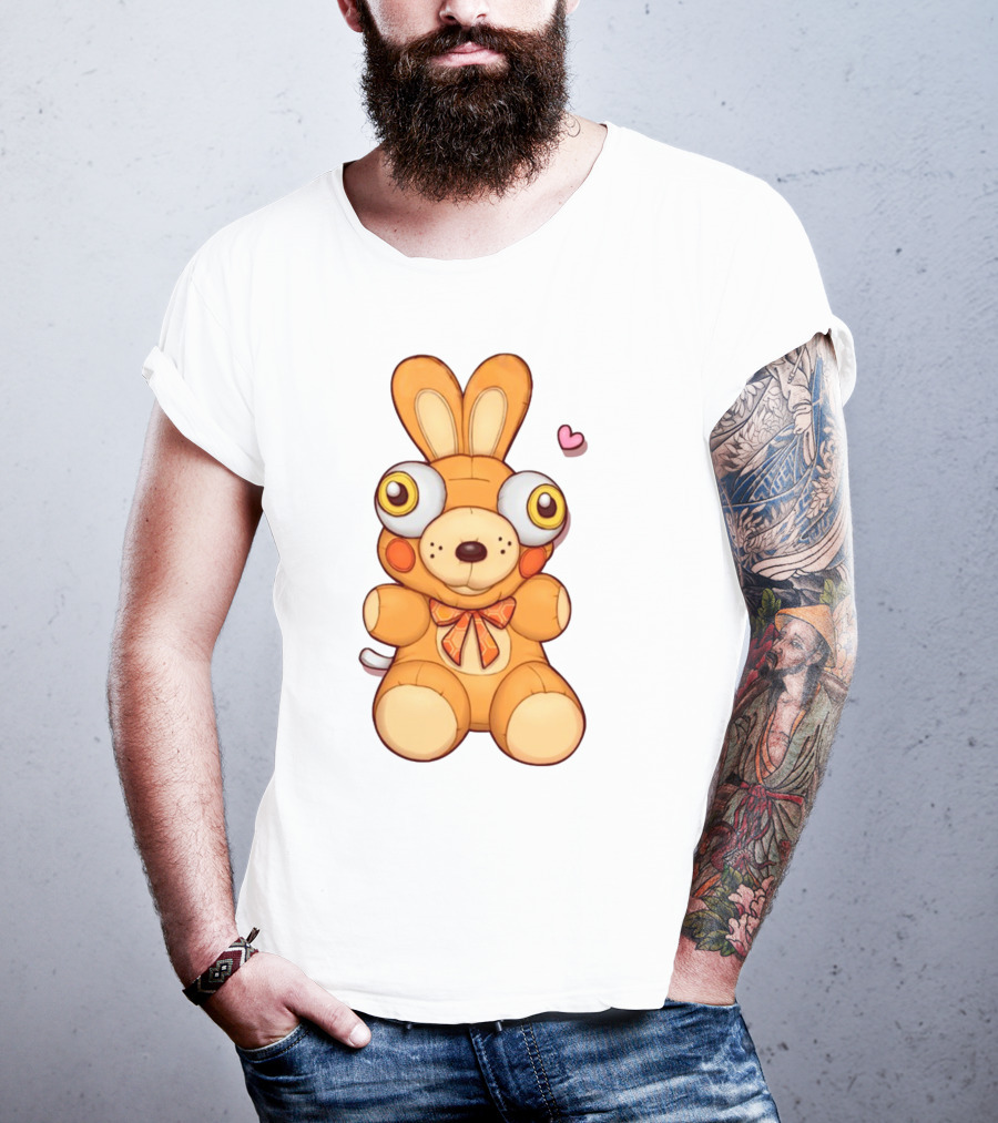 Bad Plushie Lover Quirky Bunny With Heart Eyes T-Shirt