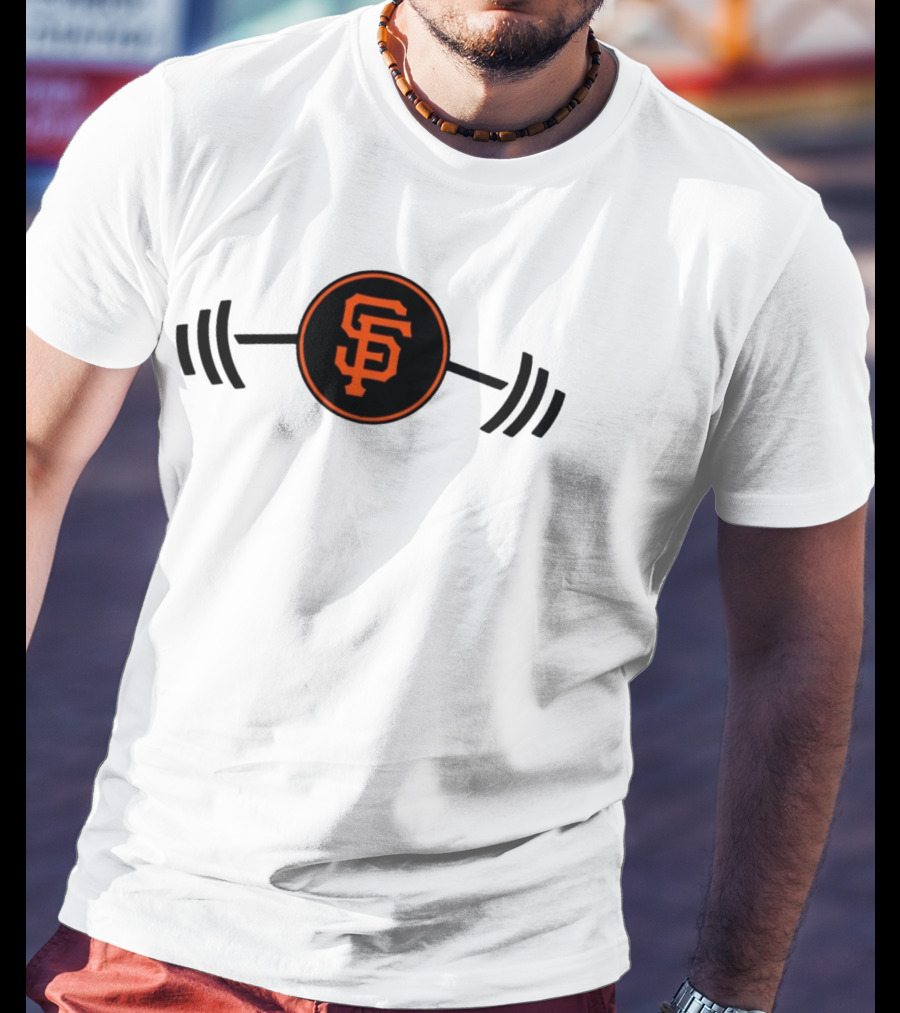 Mitch Haniger San Francisco Giants Barbell Logo Fitness T-Shirt