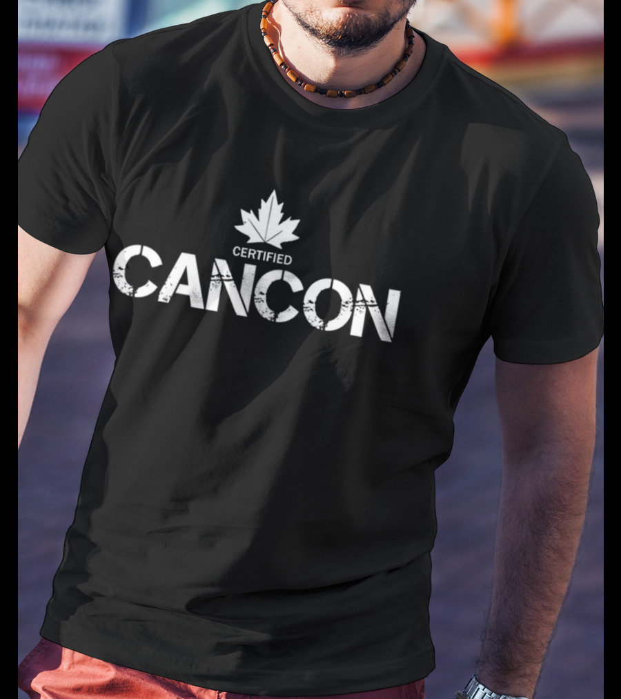 Peace Love Certified CANCON Canada Maple Leaf T-Shirt