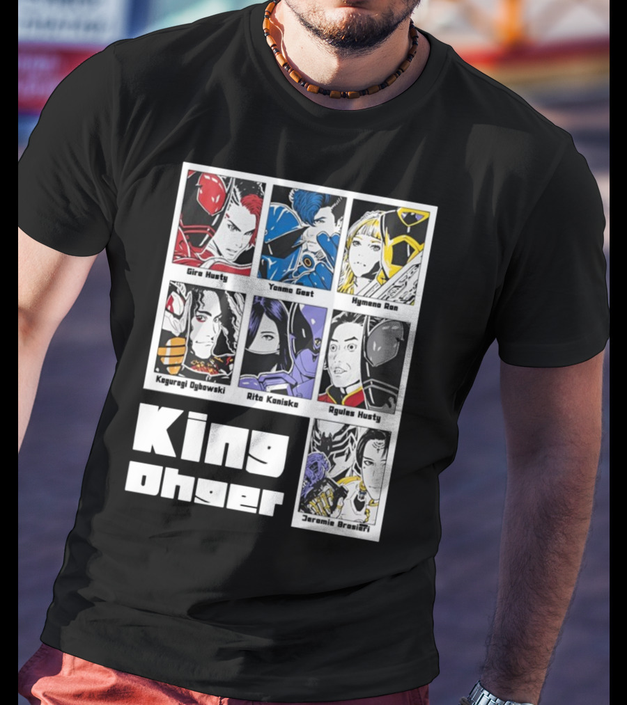Kingohger Gira Husty Yanma Gast Hymeno Ran Kaguragi Dybowski Rita Kaniska Ryules Husty Jeramie Brasieri T-Shirt