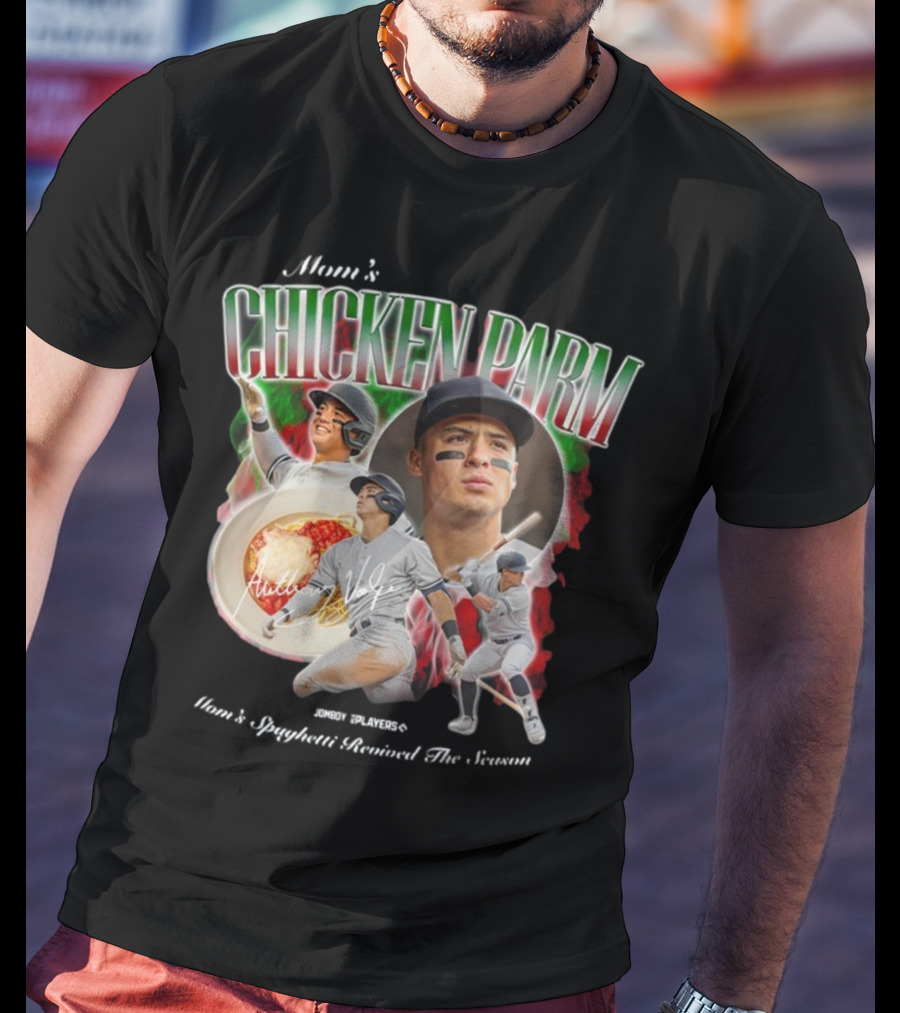 Mom's Chicken Parm Mom's Spaghetti Revived The Season Jomboy Players Baseball Iconic T-Shirt