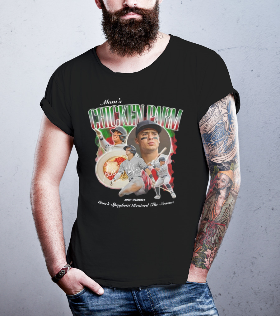 Mom's Chicken Parm Mom's Spaghetti Revived The Season Jomboy Players Baseball Iconic T-Shirt