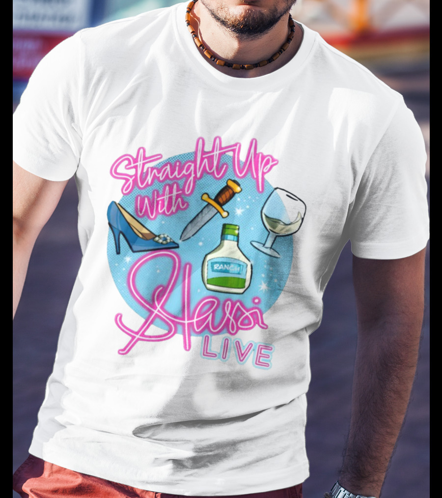 Straight Up With Stassi Live Knife Heel Ranch Wine T-Shirt