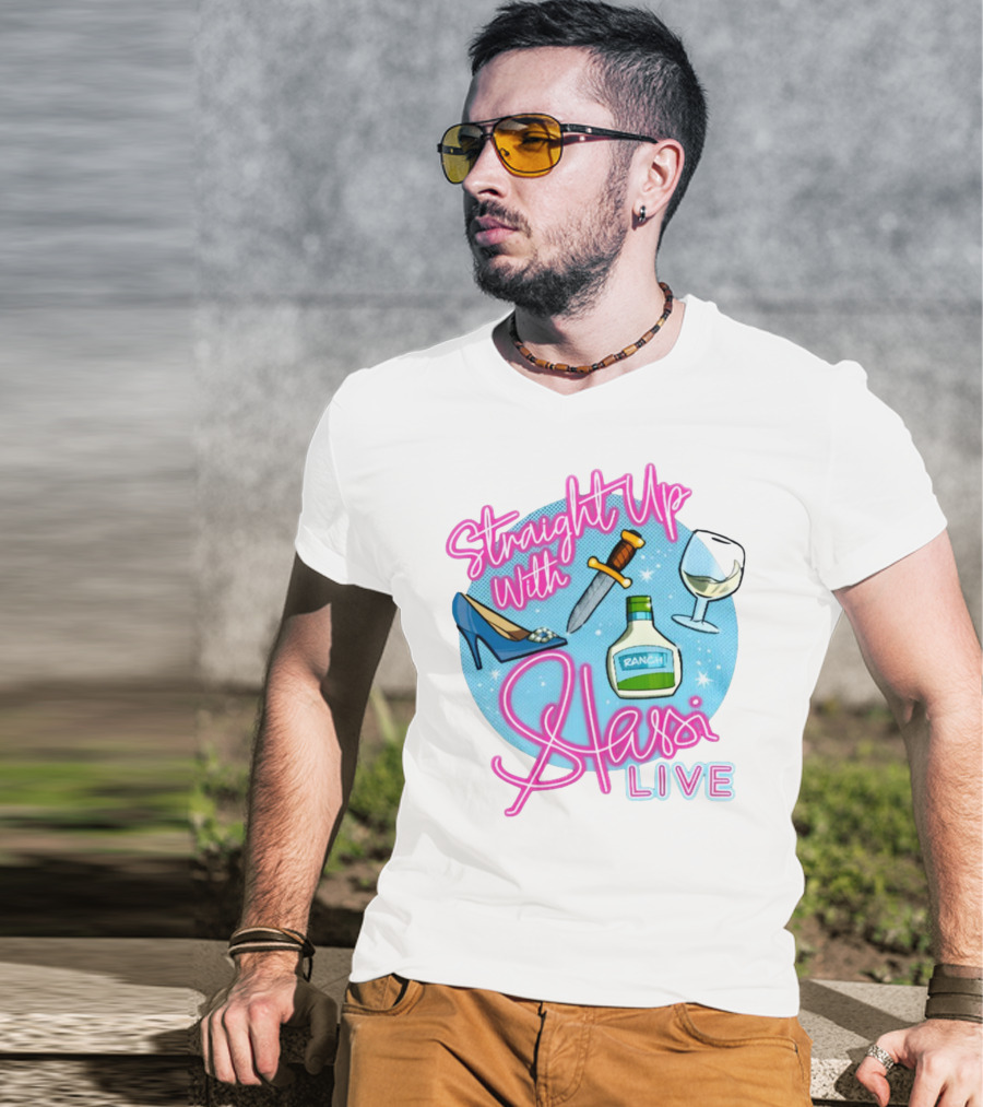 Straight Up With Stassi Live Knife Heel Ranch Wine T-Shirt