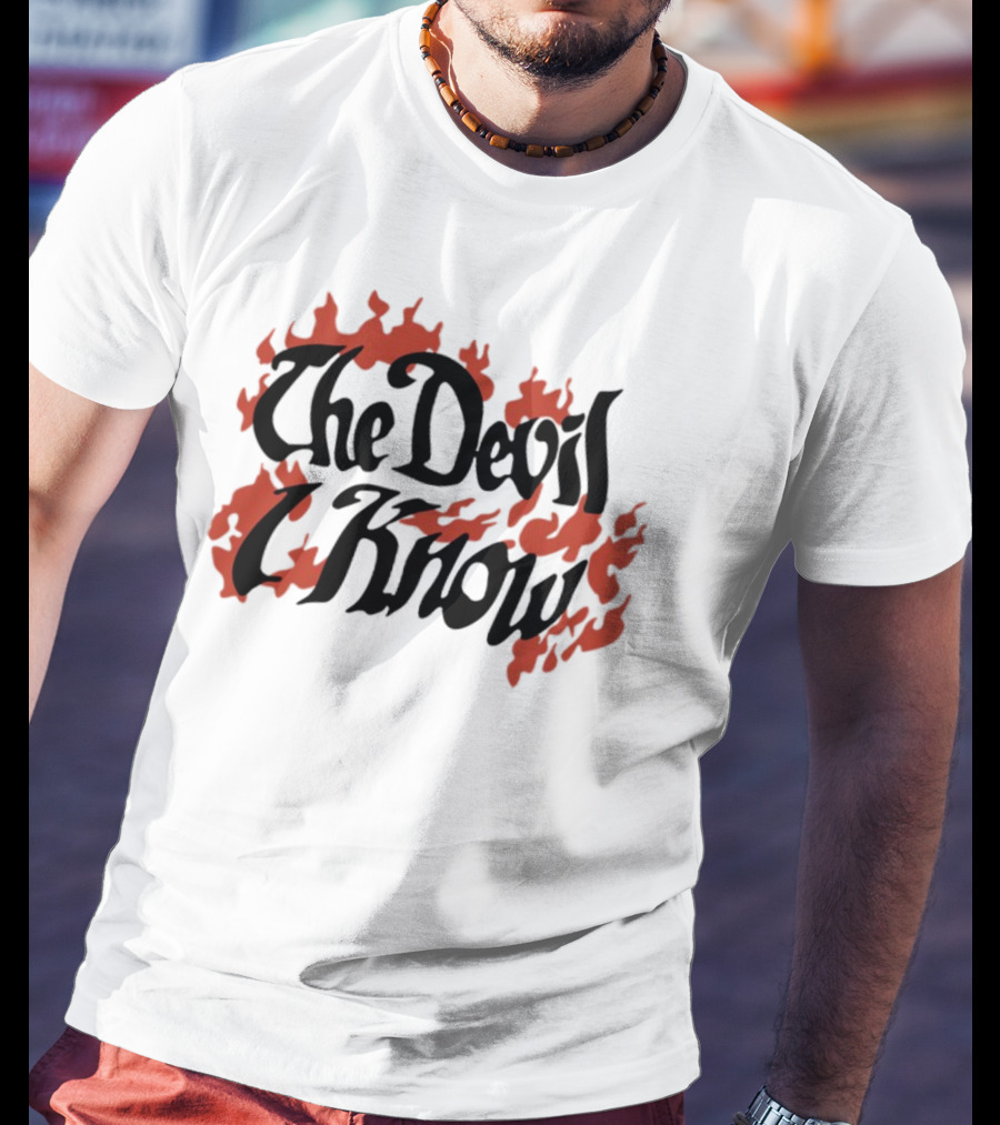 Suki Waterhouse Archive The Devil I Know Flaming Text T-Shirt