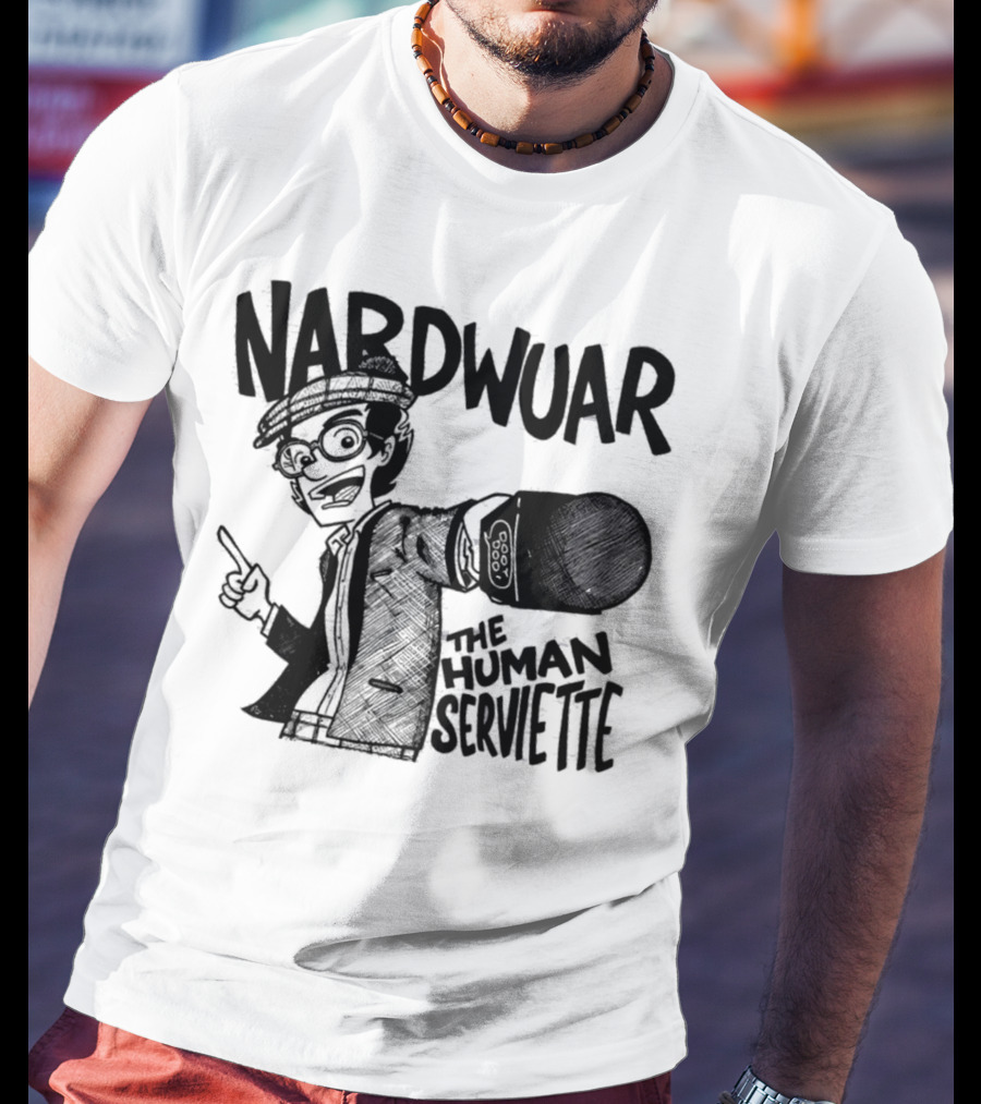 Nardwuar The Human Serviette Mic Rap Alert T-Shirt