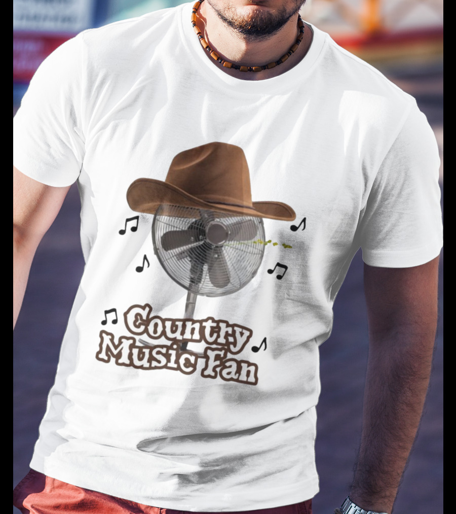 Country Music Fan Cowboy Hat With Musical Notes T-Shirt