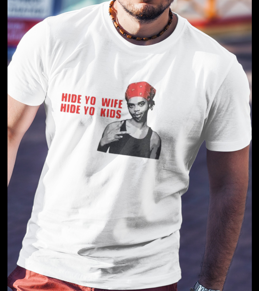 Hide Yo Wife Hide Yo Kids Viral Meme Red Bandana Image T-Shirt