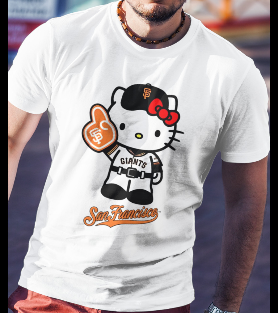 San Francisco Giants Hello Kitty Baseball Collaboration T-Shirt