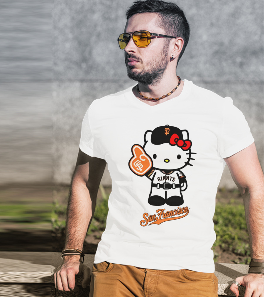 San Francisco Giants Hello Kitty Baseball Collaboration T-Shirt