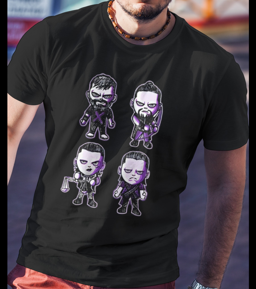 Finn Bálor The Judgment Day Purple Cartoon Characters T-Shirt