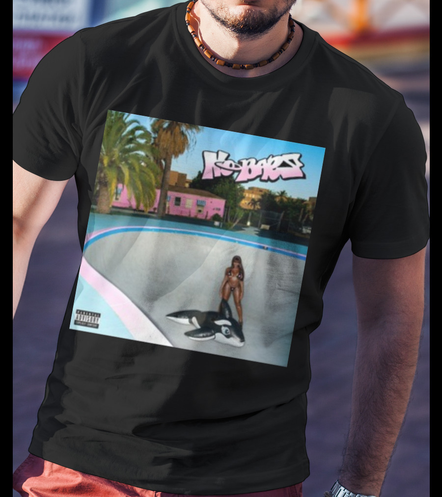 Thegirljt No Bars Inflatable Whale Pool Void Pink House Palm Trees T-Shirt