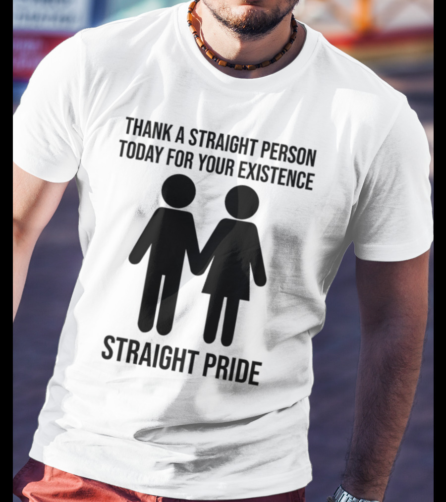 Thank A Straight Person Today For Your Existence Straight Pride Iconic Figures T-Shirt