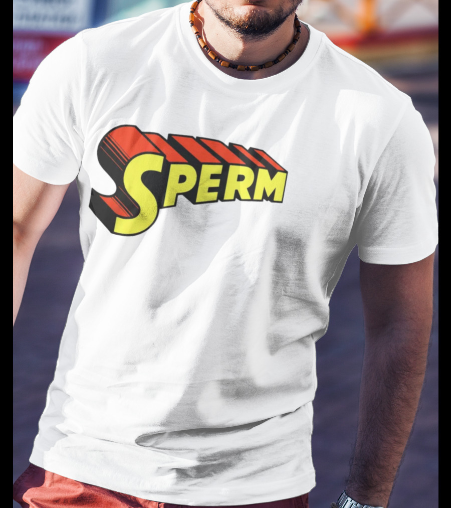Strange Superman Style Text Sperm Gorangligovic T-Shirt