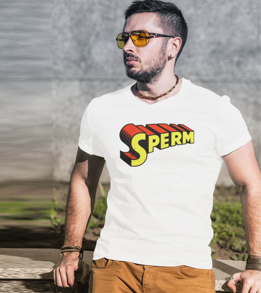 Strange Superman Style Text Sperm Gorangligovic T-Shirt
