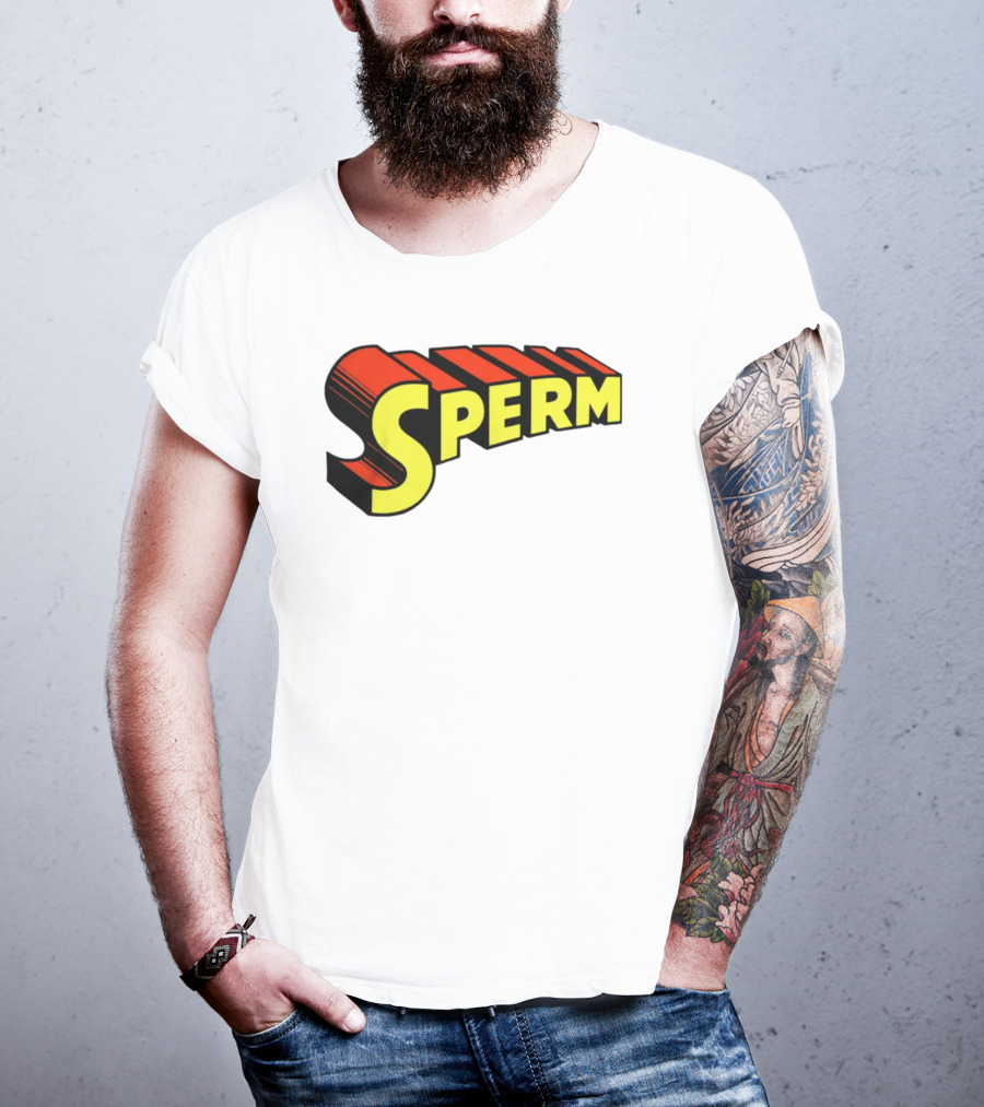 Strange Superman Style Text Sperm Gorangligovic T-Shirt