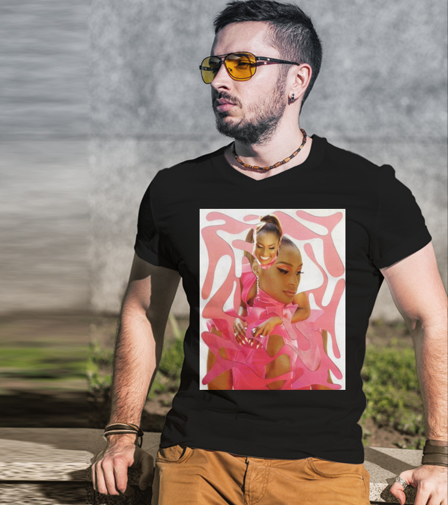 Ian Woods Issa Rae At The Barbie Fragmented Pink T-Shirt