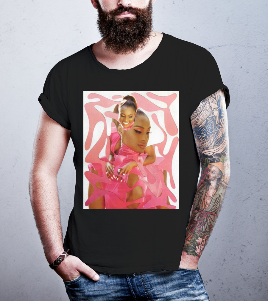 Ian Woods Issa Rae At The Barbie Fragmented Pink T-Shirt