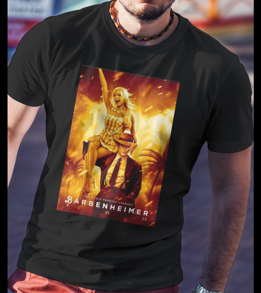 Barbenheimer 7 21 23 The World Forever Changes Stevereevesart T-Shirt