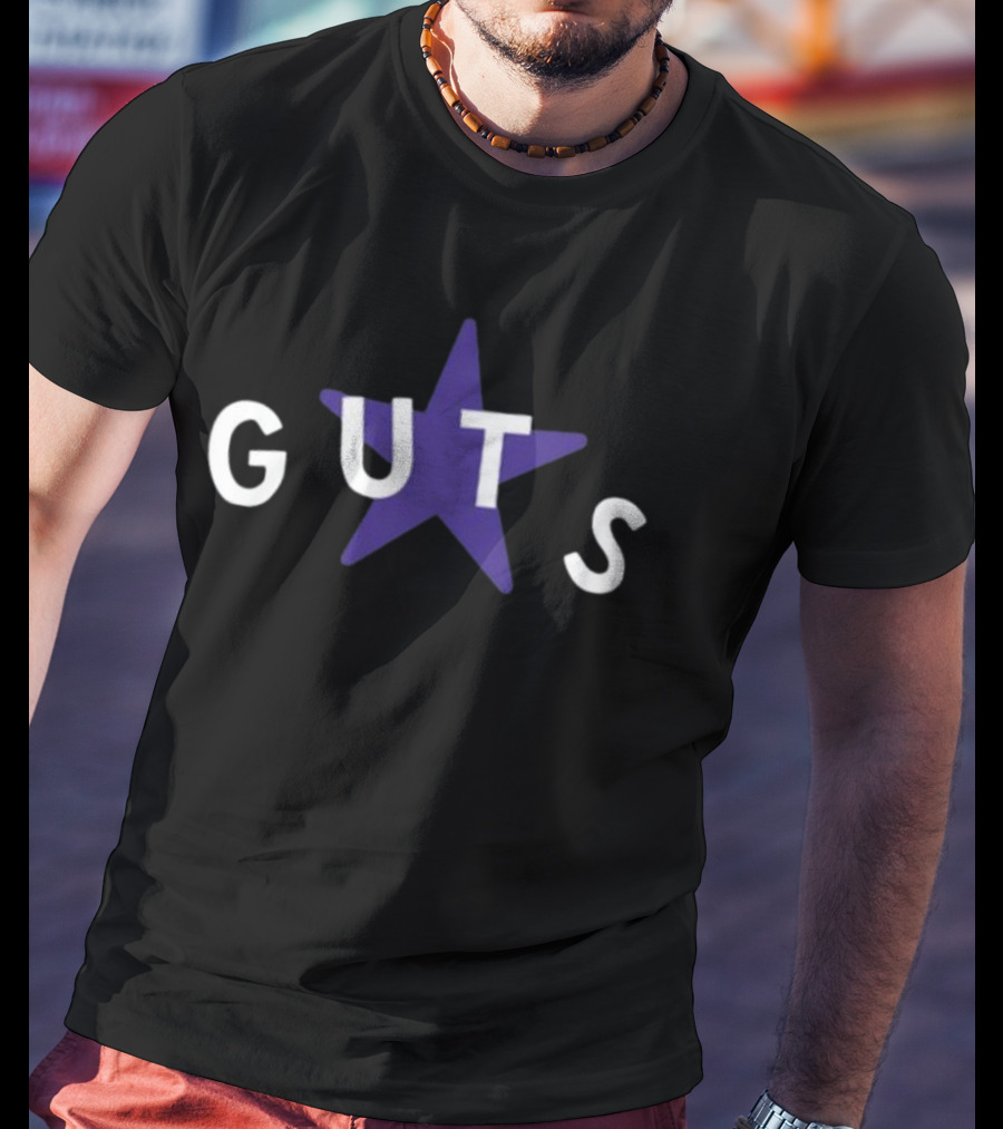 Guts Star Purple Text T-Shirt